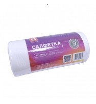 Салфетка спанлейс 30х30см, 100 шт/рул. Эконом, белый (04-335)